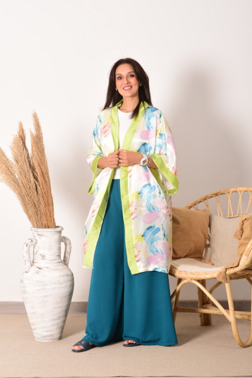 Painture Silk Satin Kimono - Image 2