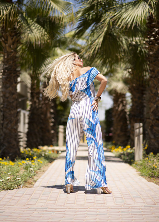 Blue Leaves Ruffle  Jumpsuit - Image 5