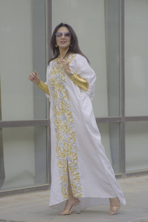 Off-White Gold Kaftan - Image 6