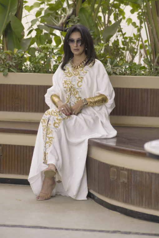 Off-White Gold Kaftan - Image 3