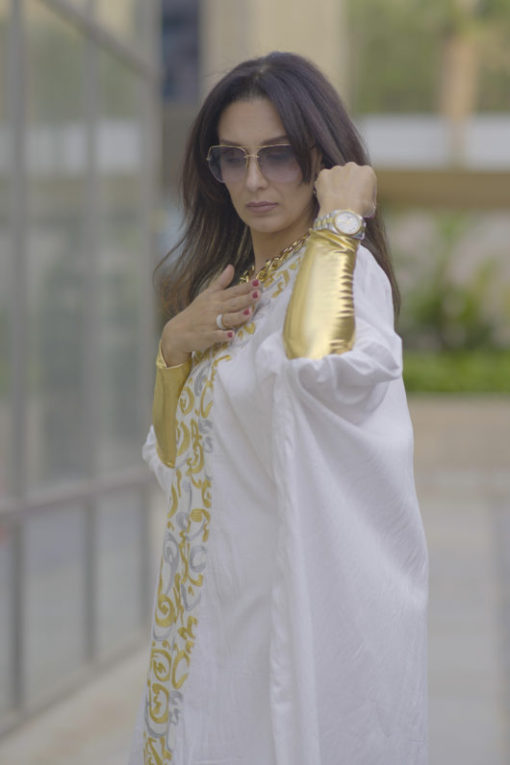 Off-White Gold Kaftan - Image 4