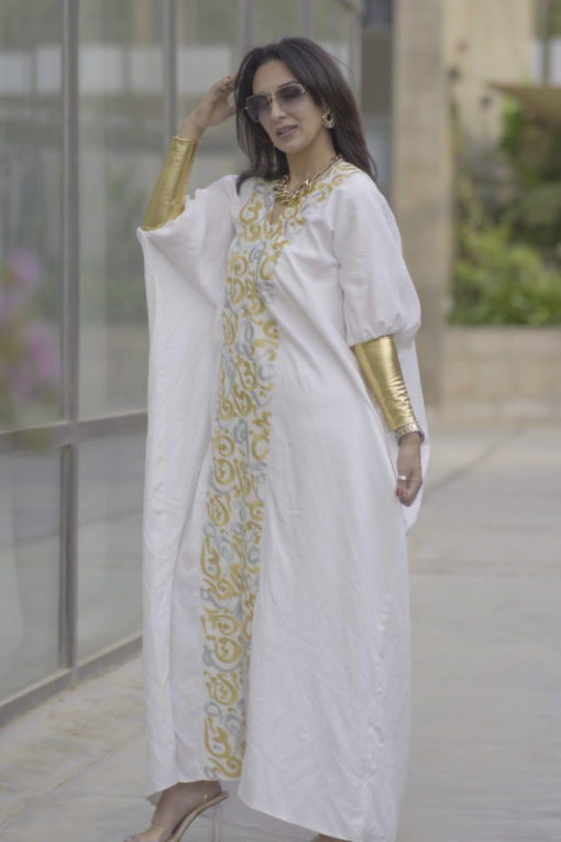 Off-White Gold Kaftan - Image 5