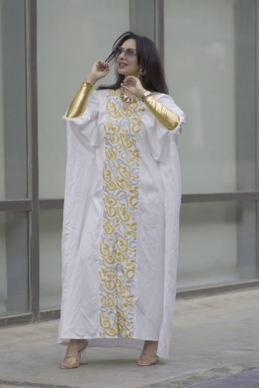 Off-White Gold Kaftan - Image 7