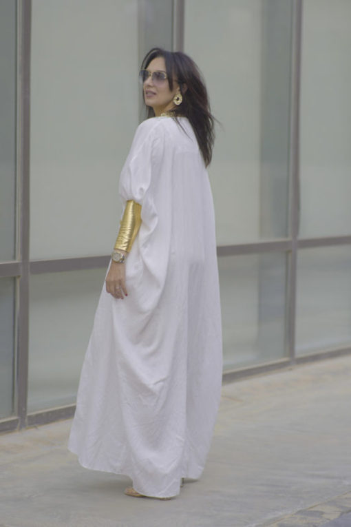 Off-White Gold Kaftan - Image 8
