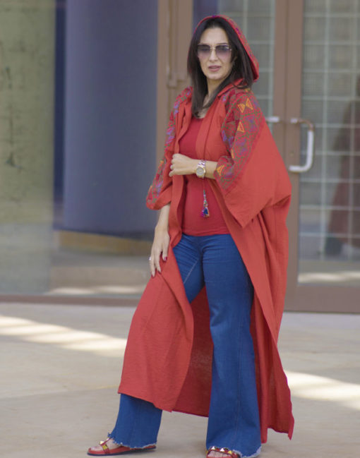 Hand Made Embriodery Hoodie Kaftan - Image 12