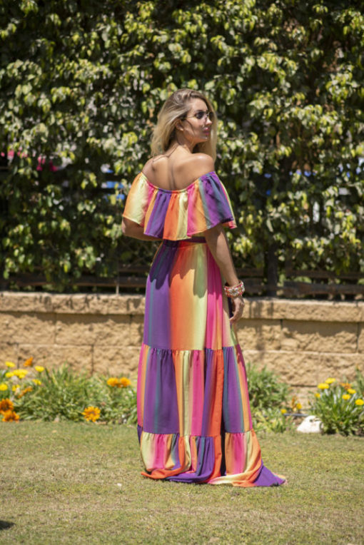 American Multi Purple Ruffles Maxi dress - Image 4