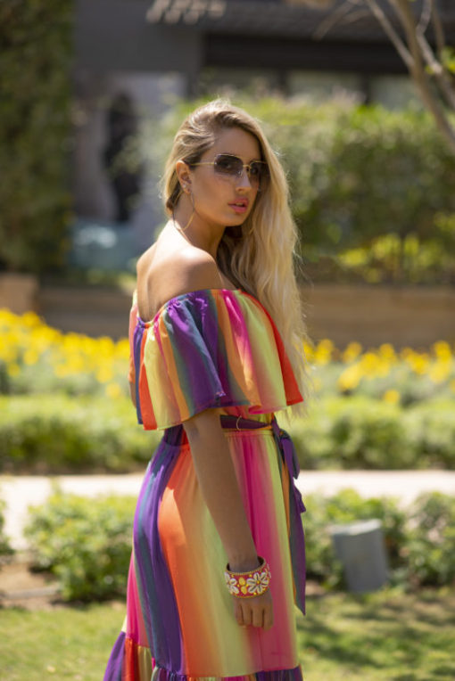 American Multi Purple Ruffles Maxi dress - Image 5