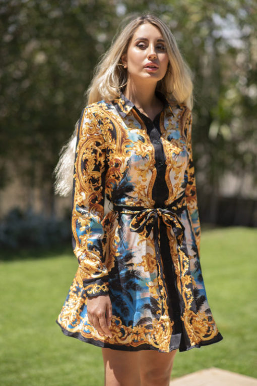A Unique Print Mini Dress - Image 2
