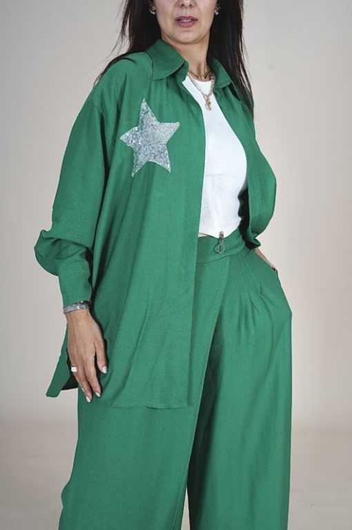 Linen Star Sequin Chemise - Image 2