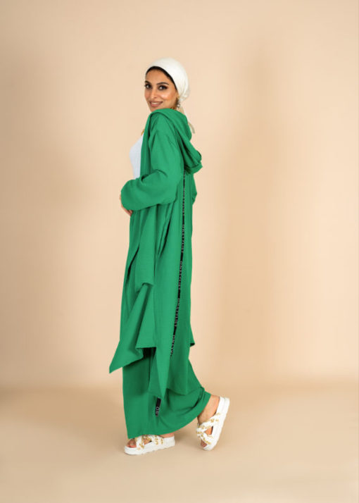 Hoodie Cardigan Pants Set - Image 3