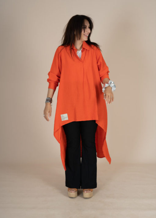 Linen High Low Chemise - Image 17