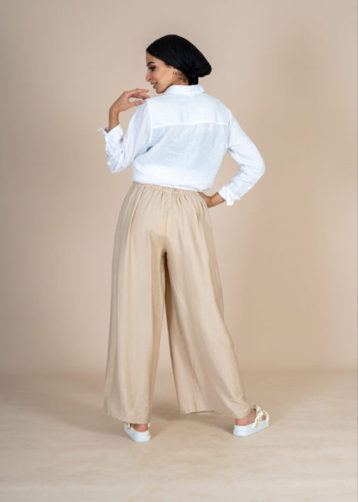 Linen Pants Semi Skirt - Image 10