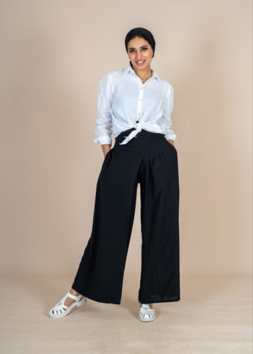 Linen Pants Semi Skirt - Image 13