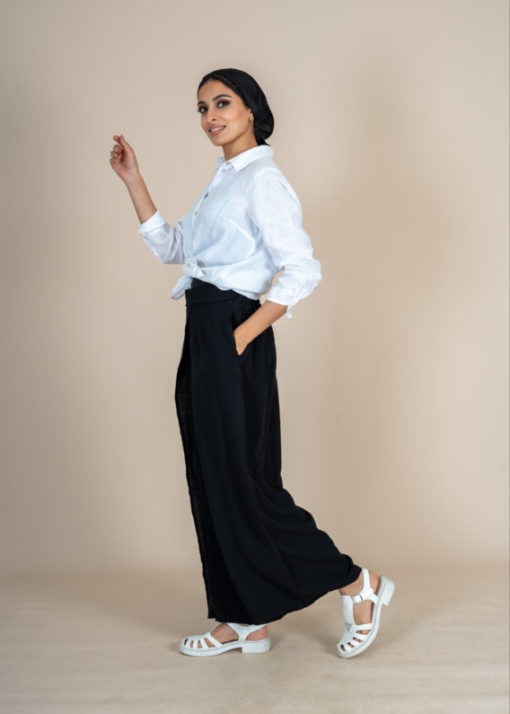 Linen Pants Semi Skirt - Image 14