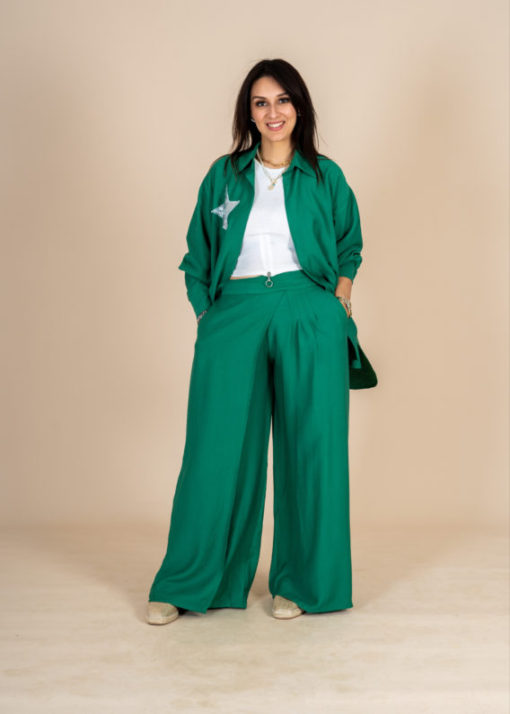 Linen Pants Semi Skirt - Image 17