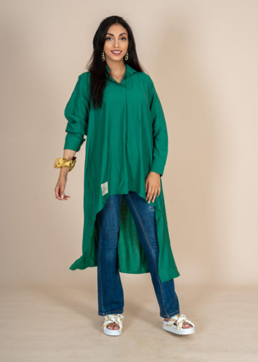 Linen High Low Chemise - Image 13