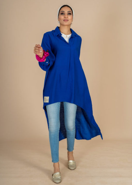 Linen High Low Chemise - Image 12