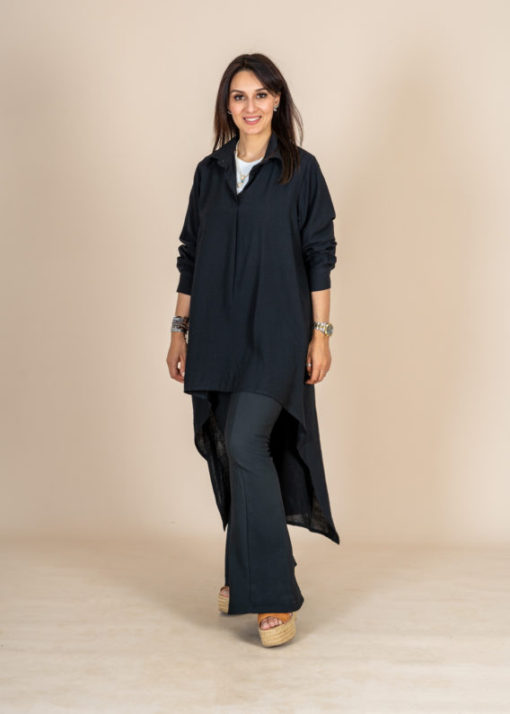 Linen High Low Chemise - Image 6