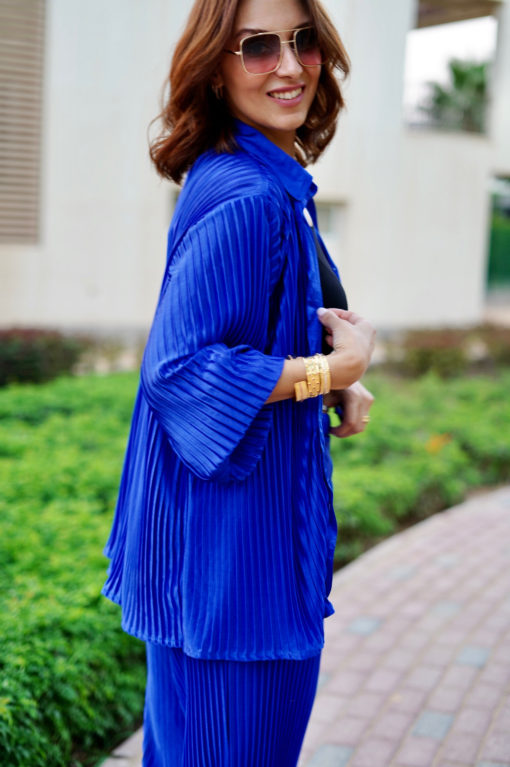 Pleated Satin  Set