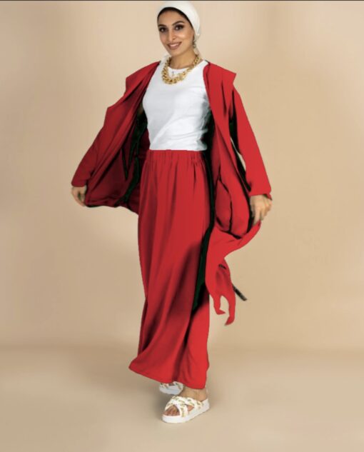 Hoodie Cardigan Pants Set - Image 15