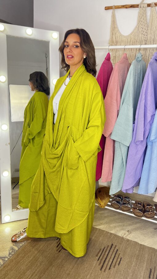 Striped Linen Wrap Set - Image 11