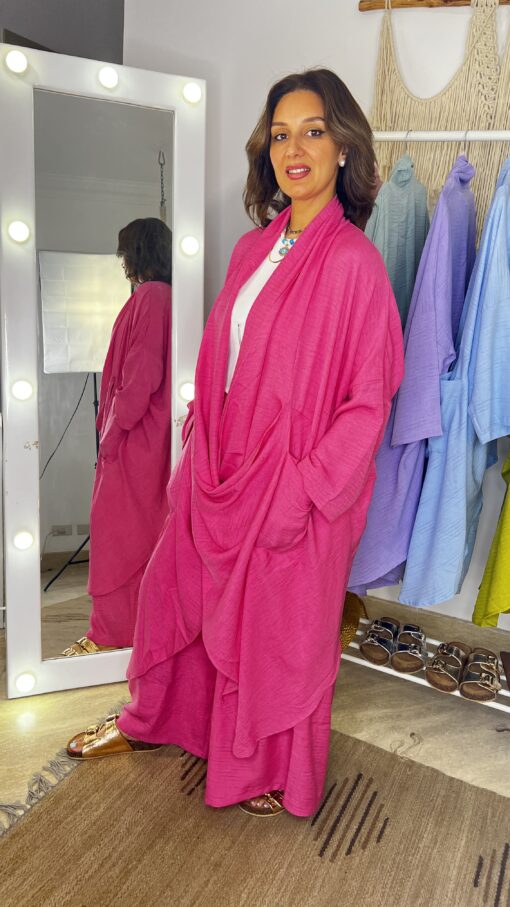 Striped Linen Wrap Set - Image 9
