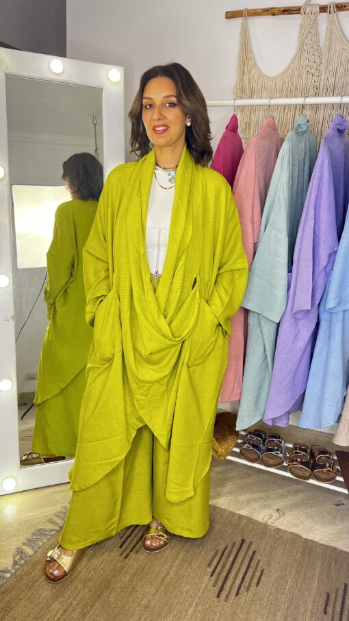 Striped Linen Wrap Set - Image 12