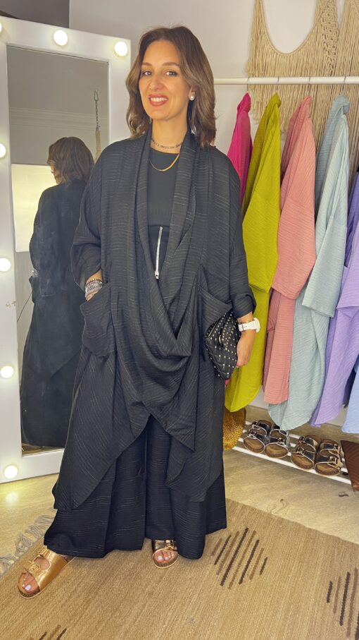 Striped Linen Wrap Set - Image 18