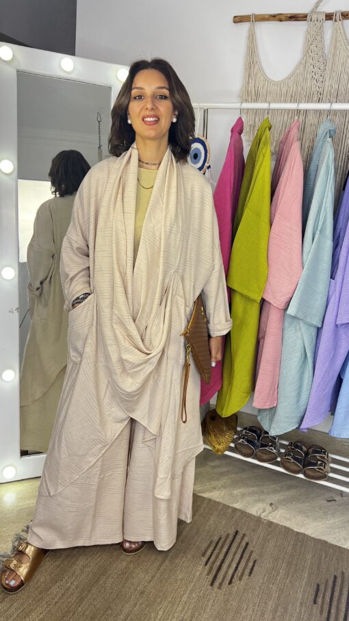 Striped Linen Wrap Set - Image 14