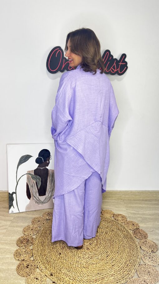 Striped Linen Wrap Set - Image 2