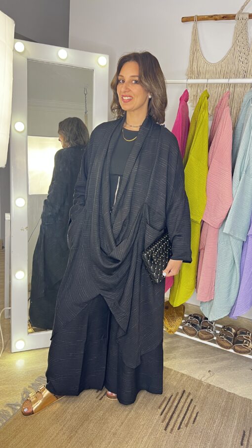 Striped Linen Wrap Set - Image 16