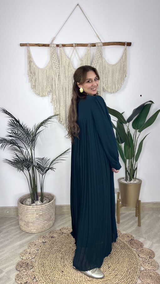 Pleated Sleeves Chiffon Dress - Image 12