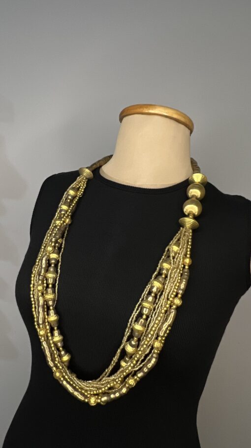 Gold indian mult layer necklace - Image 2