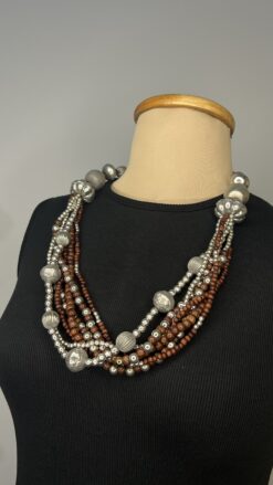 Indian Brown Multi Layer Necklace