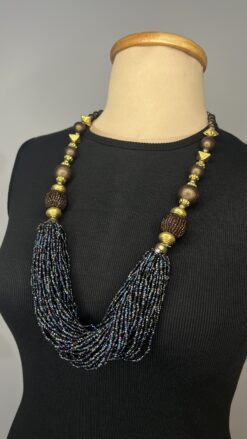 Navy Multi Layer Necklace