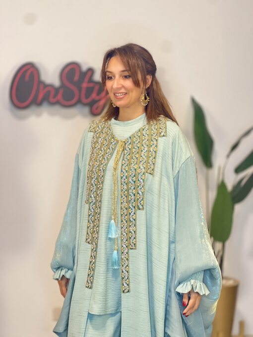 Minted Elegance Kaftan - Image 3